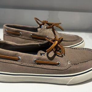 Sperry Men's Tan Canvas Boat Shoes